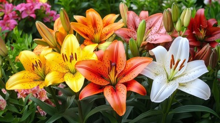 Fototapeta premium Lilium: flowering plants from bulbs