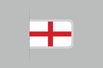 Obraz premium England flag, The flag of England, England national Flag Vector illustration, England crossed flags, Standard color 