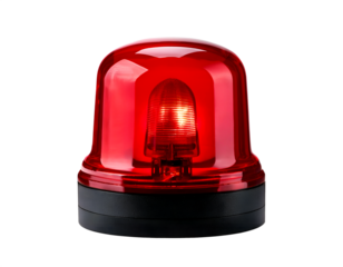 Red light on the siren