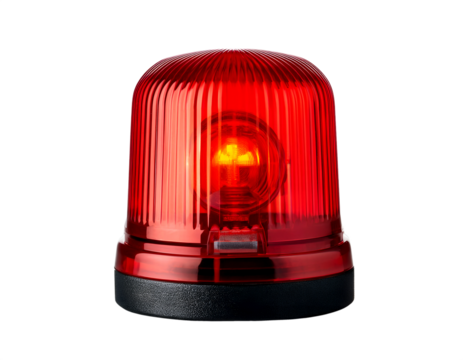 Red light on the siren