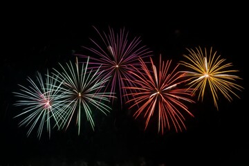Fototapeta premium Stunning Fireworks Show Lighting Up the Night Sky