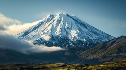 Fototapeta premium snow capped mountain wallpaper