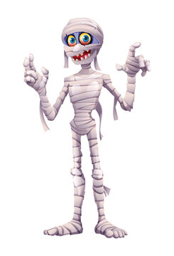 recommend clip art: Mummy vector cartoon character illustration isolated on white background