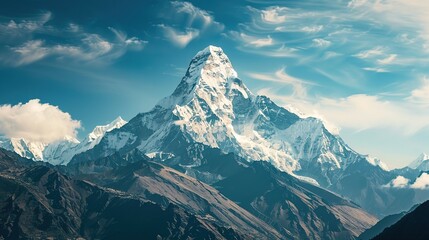 Naklejka premium snow capped mountain wallpaper