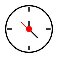 wall clock isolated on white