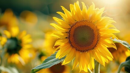 Obraz premium sunflower close up wallpaper