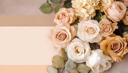 Obraz premium A solid color, like beige or soft pink, that provides a clean and unintrusive backdrop.