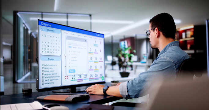 Appointment Schedule Planner And Date Calendar On Laptop