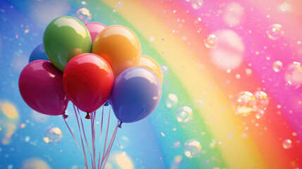 rainbow backgrounds abstract balloon, high quality image