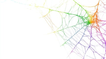 Vibrant abstract spiderweb pattern for a festive Halloween backdrop