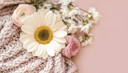 Fototapeta premium A solid color, like beige or soft pink, that provides a clean and unintrusive backdrop.
