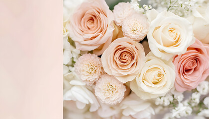 Obraz premium A solid color, like beige or soft pink, that provides a clean and unintrusive backdrop.