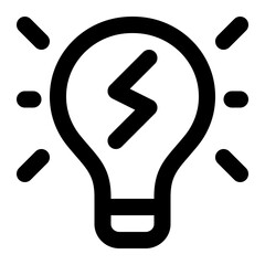 electrical, energy, power, light, physics outline icon
