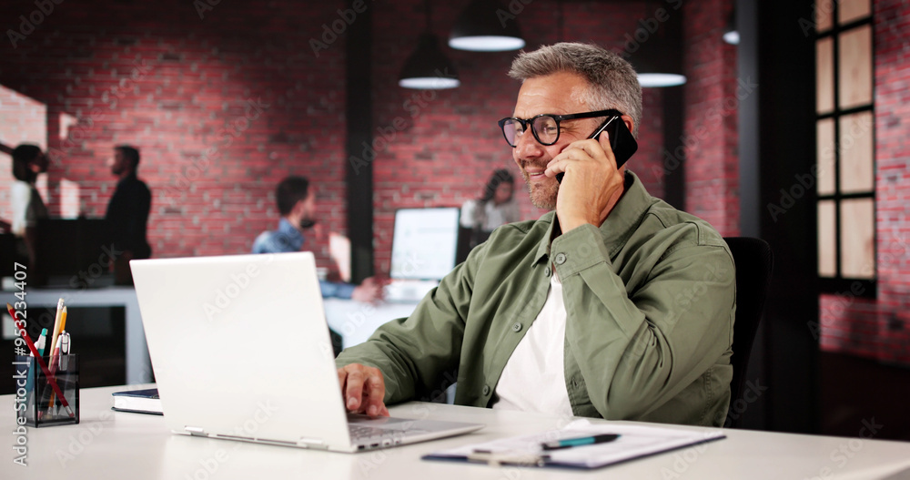 Poster man in virtual video conference call