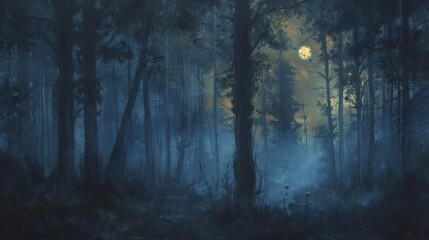 Dark forest wallpaper