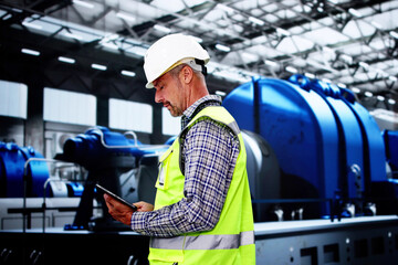 Engineer Checking Industrial Facility. OSHA Inspection