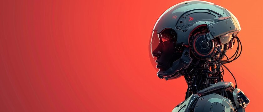 AI copilot banner with a seamless interface and user-friendly design with copy space