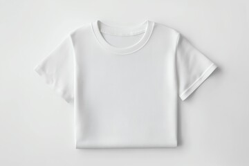 White T-shirt isolated on a white background.