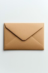 Simple brown envelope on a white background.