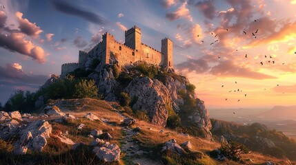 Fototapeta premium historic castle wallpaper