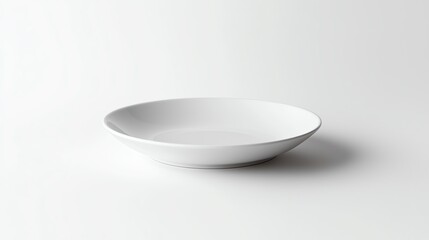 White ceramic bowl isolated on white background.