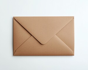 Brown Kraft Envelope on a white background.