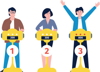 Quiz game tv show. Trivia knowledge contest