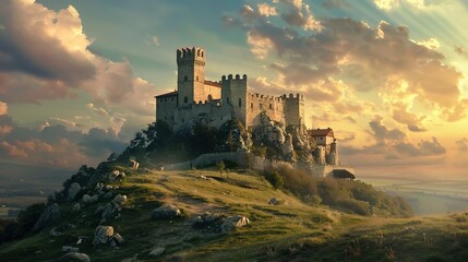 Obraz premium historic castle wallpaper