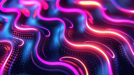 Obraz premium neon abstract pattern wallpaper