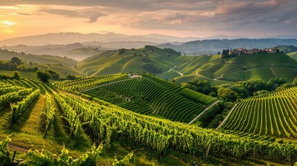 hills and vineyard wallpaper