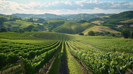 hills and vineyard wallpaper