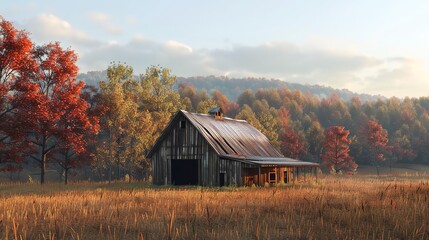 rustic barn wallpaper