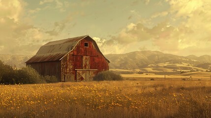 rustic barn wallpaper
