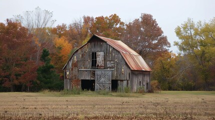 Obraz premium rustic barn wallpaper