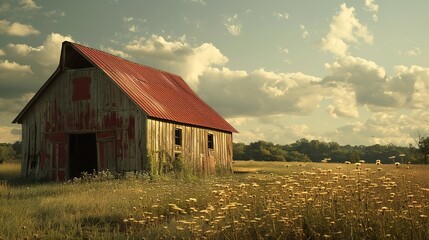 Obraz premium rustic barn wallpaper