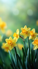 Obraz premium Vibrant Spring Flowers with Blurred Background