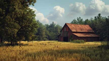 Obraz premium rustic barn wallpaper