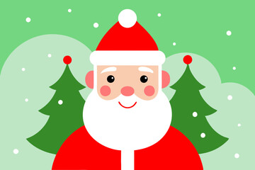 christmas card with santa claus