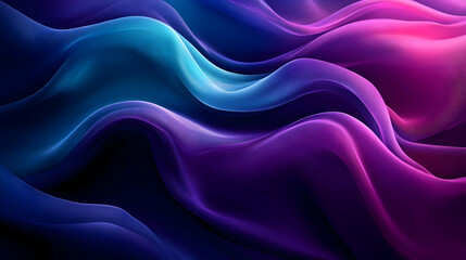 Obraz premium Abstract wavy purple, blue, and pink background.