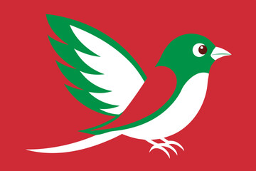 bird with green leaf