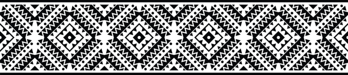 Ethnic border ornament. Geometric ethnic oriental seamless pattern. Stripe vector illustration. Native American Mexican African Indian tribal style. Design border, textile, fabric, clothing, carpet.