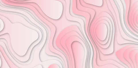 Abstract colorful gradient papercut pattern background design .3d wave paper texture vector illustration .seamless fabric waves lines backdrop .Beautiful modern Papercut style elegant fluid background