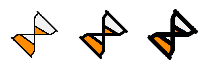 Obraz premium Editable vector rotating hourglass icon. Part of a big icon set family. Perfect for web and app interfaces, presentations, infographics, etc