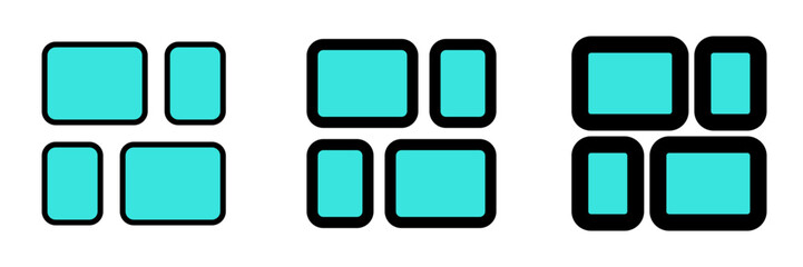 Editable vector mason grid icon. Part of a big icon set family. Perfect for web and app interfaces, presentations, infographics, etc