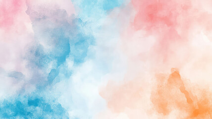 an abstract watercolor background with soft pastel hues of blue, pink, and orange blending together, providing a whimsical and lighthearted visual aesthetic suitable for all ages, high quality image