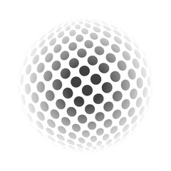 Black Digital Globe Design Vector with Bright Spotted Swirly Patterned Surface - Vector Illustration, Template, Isolated on White Background