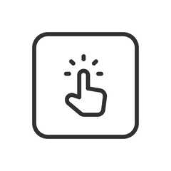 Click cursor, hand icon. Modern, simple flat vector illustration for web site or mobile app