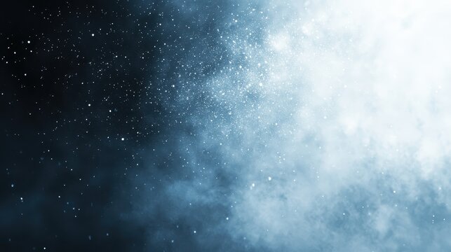 An abstract image of blue tones and snowy textures, capturing the serene and peaceful atmosphere of winter with a soft gradient and frosty details, evoking a sense of tranquility and winter magic.