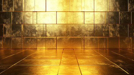 luxury gold background texture, shiny golden foil wall vector presentation template, detailed high definition image