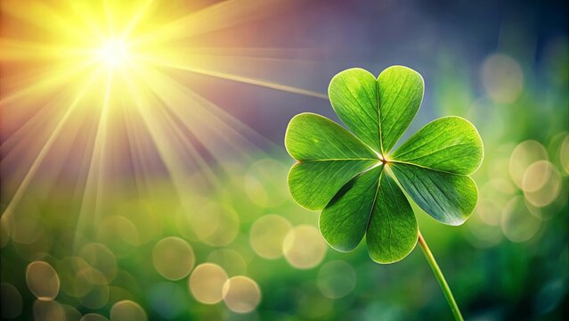 A four-leaf clover symbolizing good luck and fortune